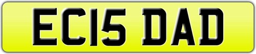 Initials dad number plate - initials,