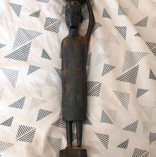 Carved wooden african - carved, figure