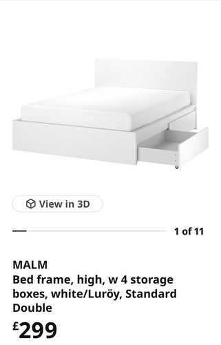 Ikea malm bed frame high - bed,