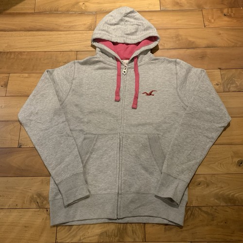 Grey hollister zip - grey, hoodie