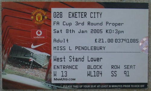 Ticket 2004 manchester - ticket:,