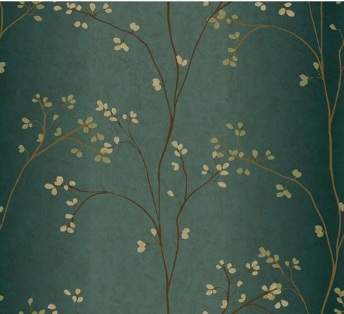 Vertical leaf and vine ombre - leaf,