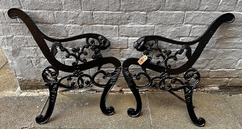 Cast iron garden - iron, bench