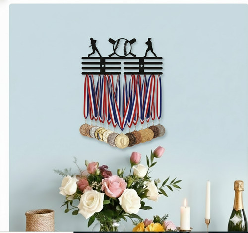 Baseball medal hanger acrylic - baseball,