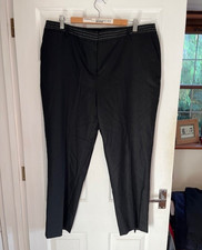 BODEN Black Wool Mix Straight Leg Trousers BNWOT 18