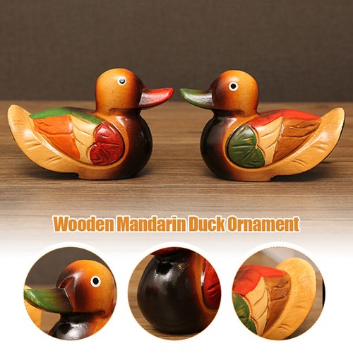 Wooden mandarin ducks ornament - mandarin,