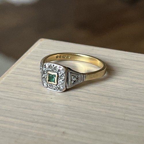 Antique art deco emerald - antique,