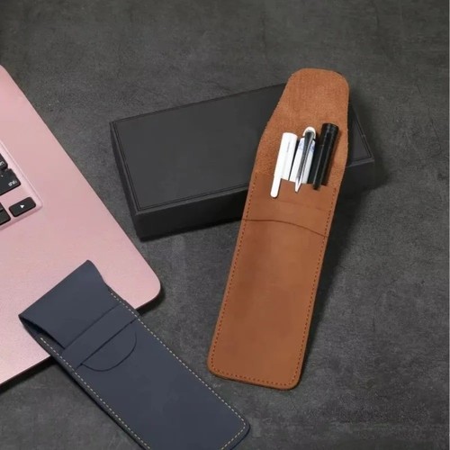 Vintage leather pen case - vintage,