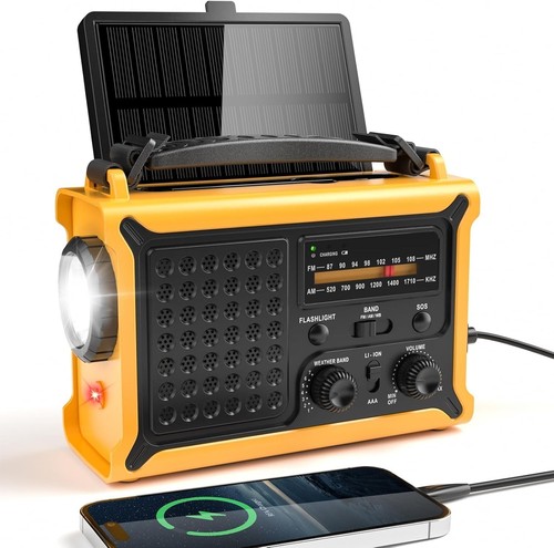 Wind radio with solar - up,