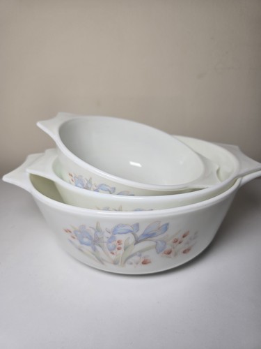 Pyrex 3vintage england blue - pyrex,