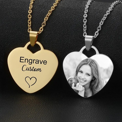 Custom photo name necklace - custom,