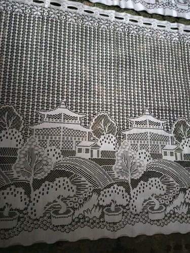 Vintage lace curtain - lace, panels