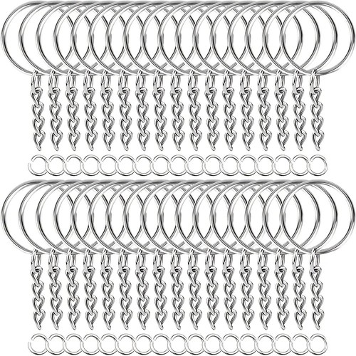 Keyring with chain and - with, split