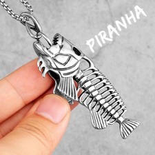 Silver Plated Piranha Fish
