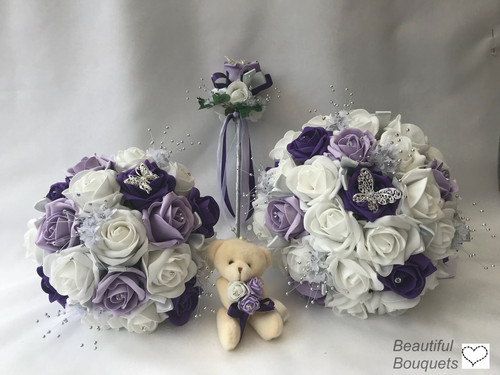 Wedding bouquet purple lilac - wedding,