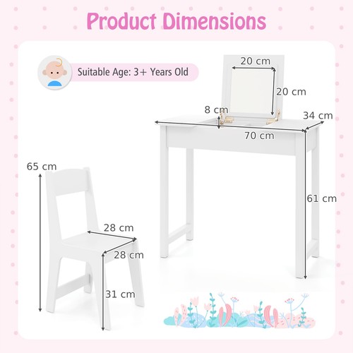 Table chair set - chair, w/flip