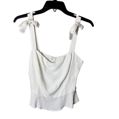 Elodie linen bow - linen, tank