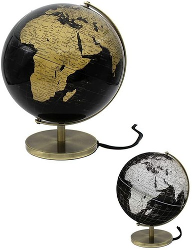 Black gold globe light - gold,