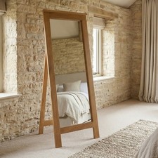 Cheval Mirror Tall Rustic Oak