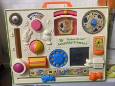 Vintage 1970s (1973) Fisher Price Baby Activity Centre Cot Toy With Fitting