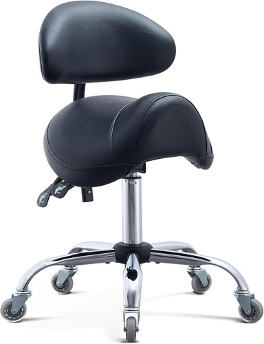 Saddle stool with - stool, adjustable