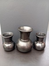 Set of 3 Vintage Prinknash Pottery Vases Made In England