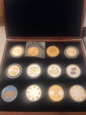 Irish coins / medals plus case