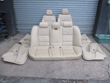 BMW E60 5 SERIES SET OF LEATHER FRONT + REAR SEATS AND DOOR CARDS INTERIOR CREAM