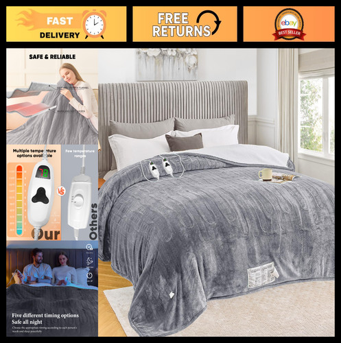Electric heated blanket queen - electric,