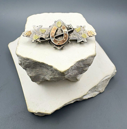 Antique silver brooch 1914 - silver,