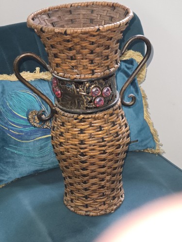 Large vintage wicker wrought - wicker,