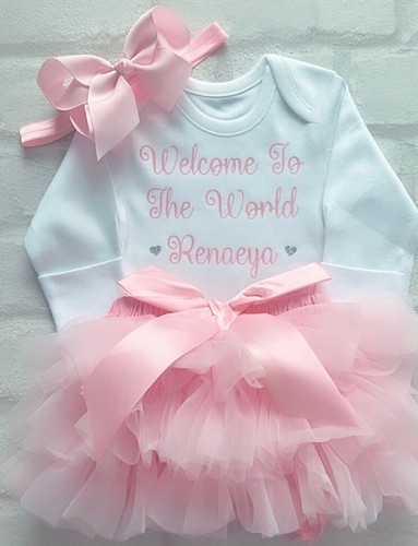 Newborn personalised baby pink - newborn,