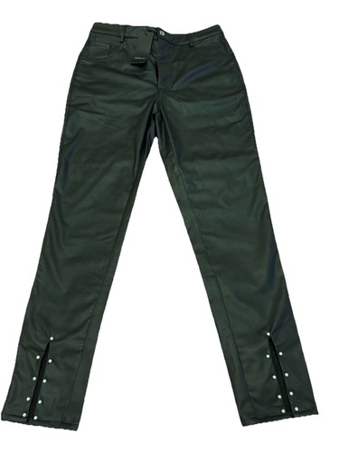 Faux leather straight leg - faux,