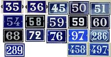 Old blue French house number - thousands of vintage steel enamel examples listed
