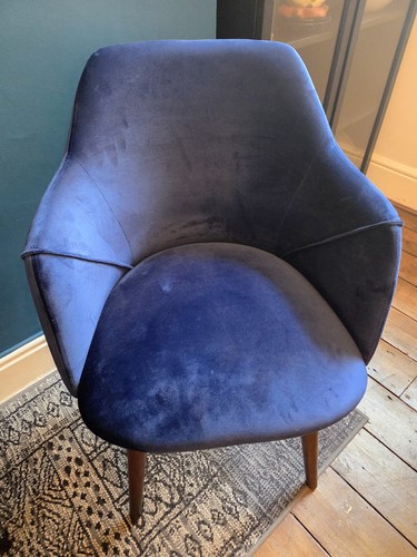 Lule carver blue velvet dining - lule,