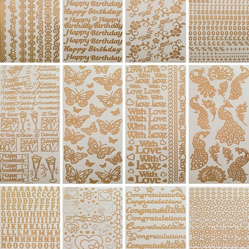 Rose gold outline stickers - outline,