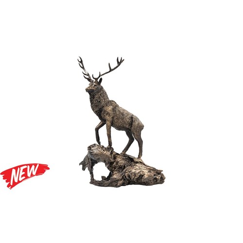 Patina sculpture stag - patina,