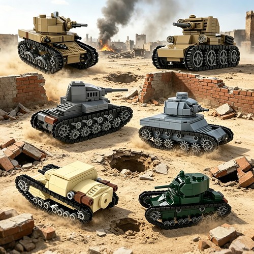 Military tank building - military, blocks