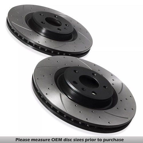 Front drilled grooved 345mm - drilled,