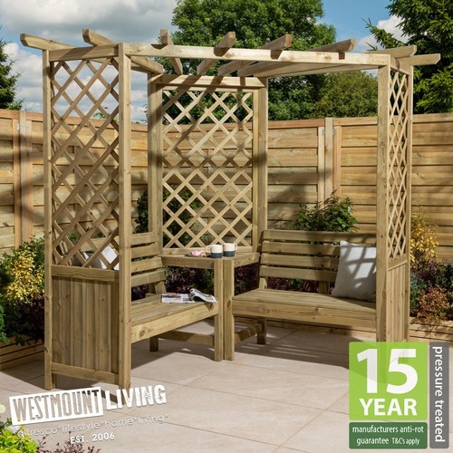 New wooden corner garden - wooden,