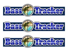 3 Bass Tracker Boat Stickers for boat restoration project