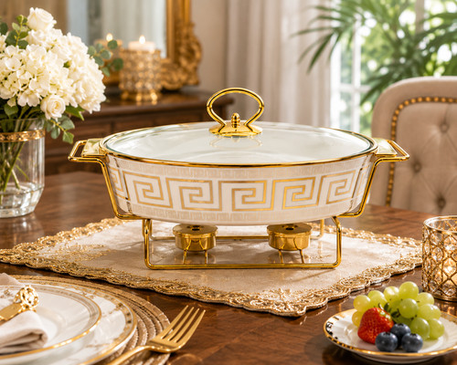 Oval ceramic chafing - 13",