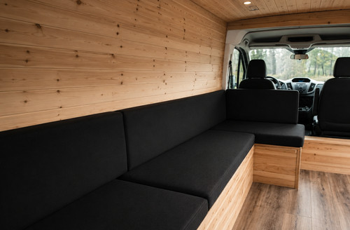 Sliding camper van - camper, bed