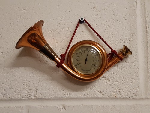 Vintage copper hunting horn - copper,