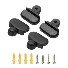 4Pcs Mirror Floating Glass Clip Set Wall Mounted Mirrors Bracket,Black