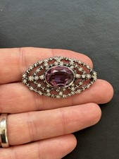 Antique 1920s Silver Amethyst