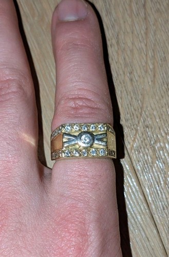 18ct gold signet - gold, t