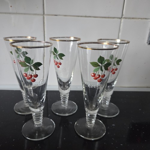 Cherry vintage glasses - vintage, with