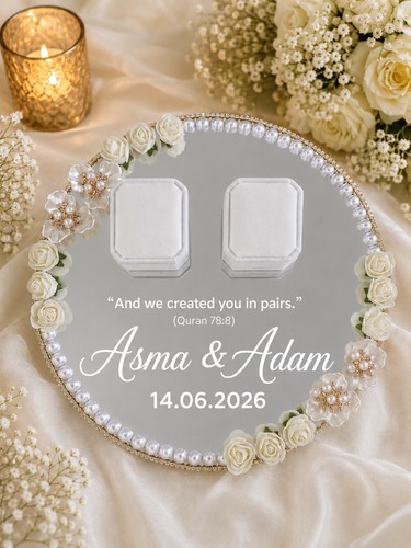 Nikah ring plate personalised - nikah,