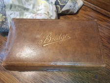 Bridge Set Cards Leather Box